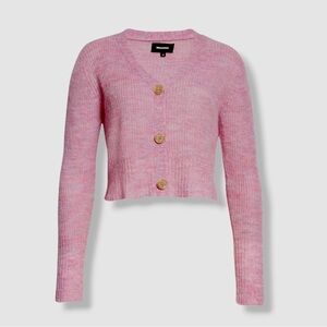 Monrow 
Raspberry Rose Cardigan Sweater.